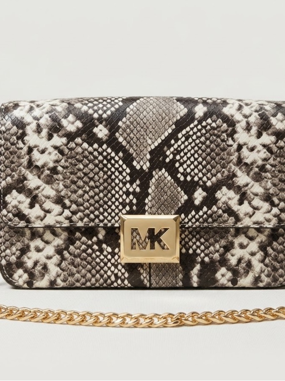 Michael Kors Python-Embossed Shoulder/Crossbody Bag - Like New